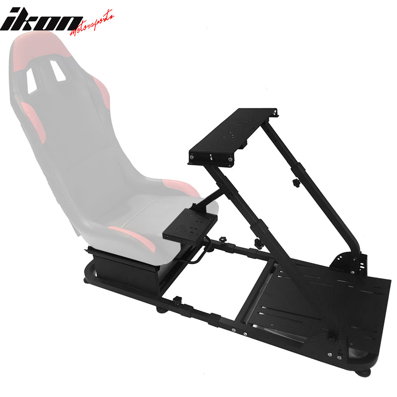 Black Racing Seat Steering Wheel Stand Compatible with Logitech G29 Thrustmaster