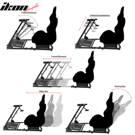 Fit Logitech G29 Thrustmaster Black Cloth Racing Seat Racing Simulator