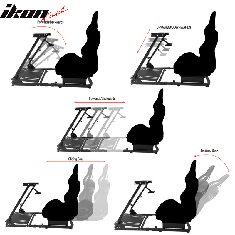 Fit Logitech G29 Thrustmaster Black Cloth Racing Seat Racing Simulator