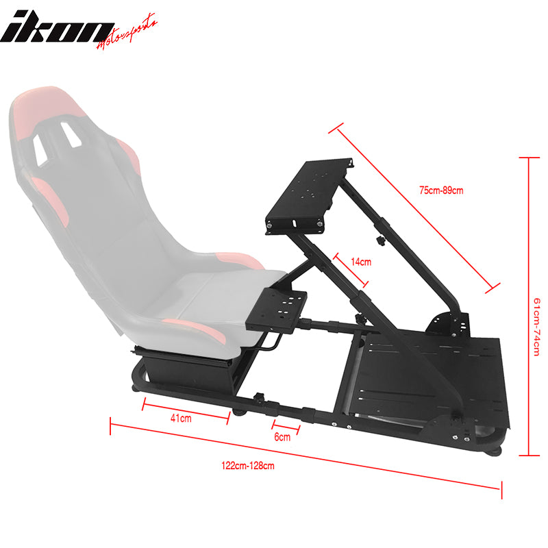 Black Racing Seat Steering Wheel Stand Compatible with Logitech G29 Thrustmaster