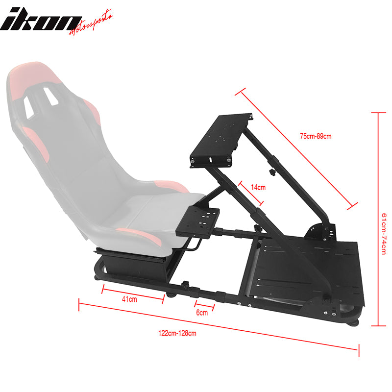 Black Gray Racing Steering Wheel Stand Compatible with Logitech G29 Thrustmaster