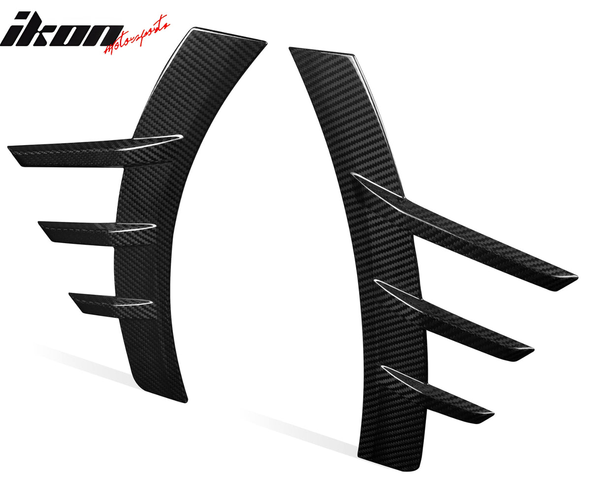 2 Pieces 47 Black Carbon Arch Wide Body Fender Extension Lip Guards For Chevy