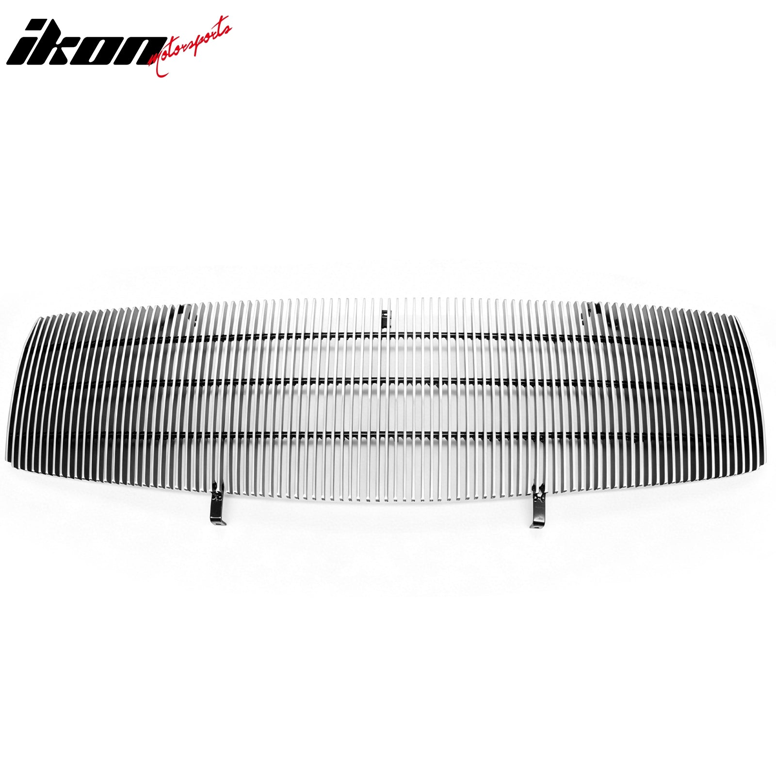 IKON MOTORSPORTS Front Bumper Grille, Compatible with 2002-2006 Cadillac Escalade, Chrome Vertical Style Replacement Front Bumper Grill Assembly, 1Piece