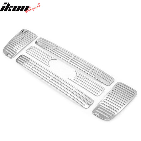 Fits 04-08 Ford F150 Pickup Chrome Front Bumper Grille Insert Grill 6PCS Set