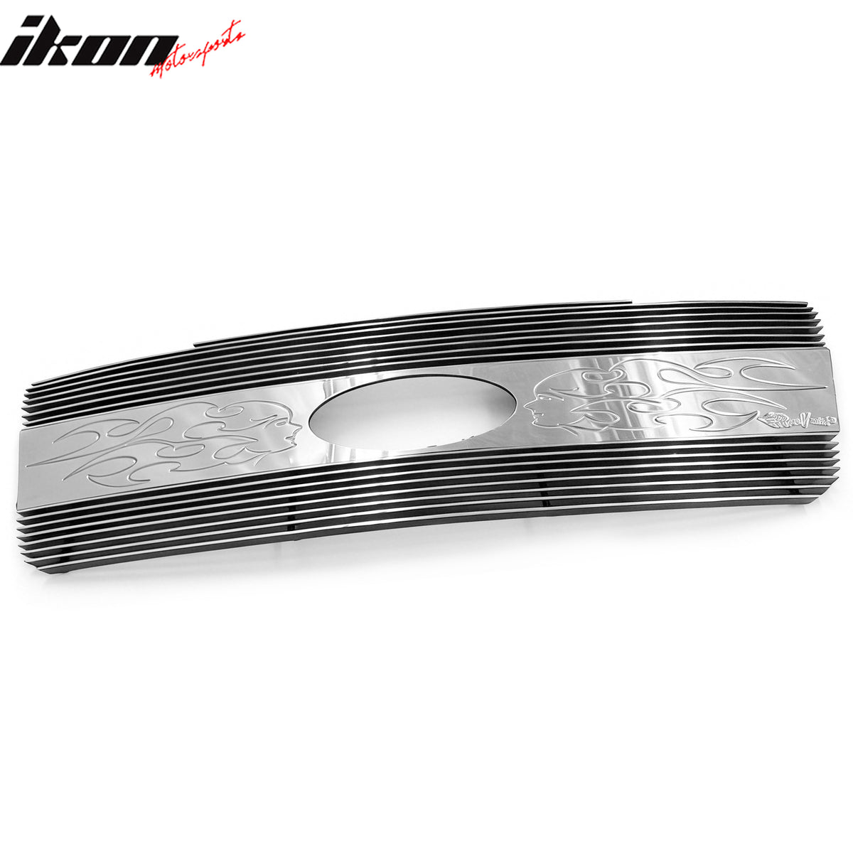 IKON MOTORSPORTS Front Upper Billet Grille Insert, Compatible with 2004-2008 Ford F-150 F150, Chrome Aluminum Replacement Front Bumper Grill