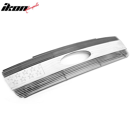 Fits 2004-2008 Ford F-150 Front Bumper Hood Grille Grill Cover Chrome W/ Stripes