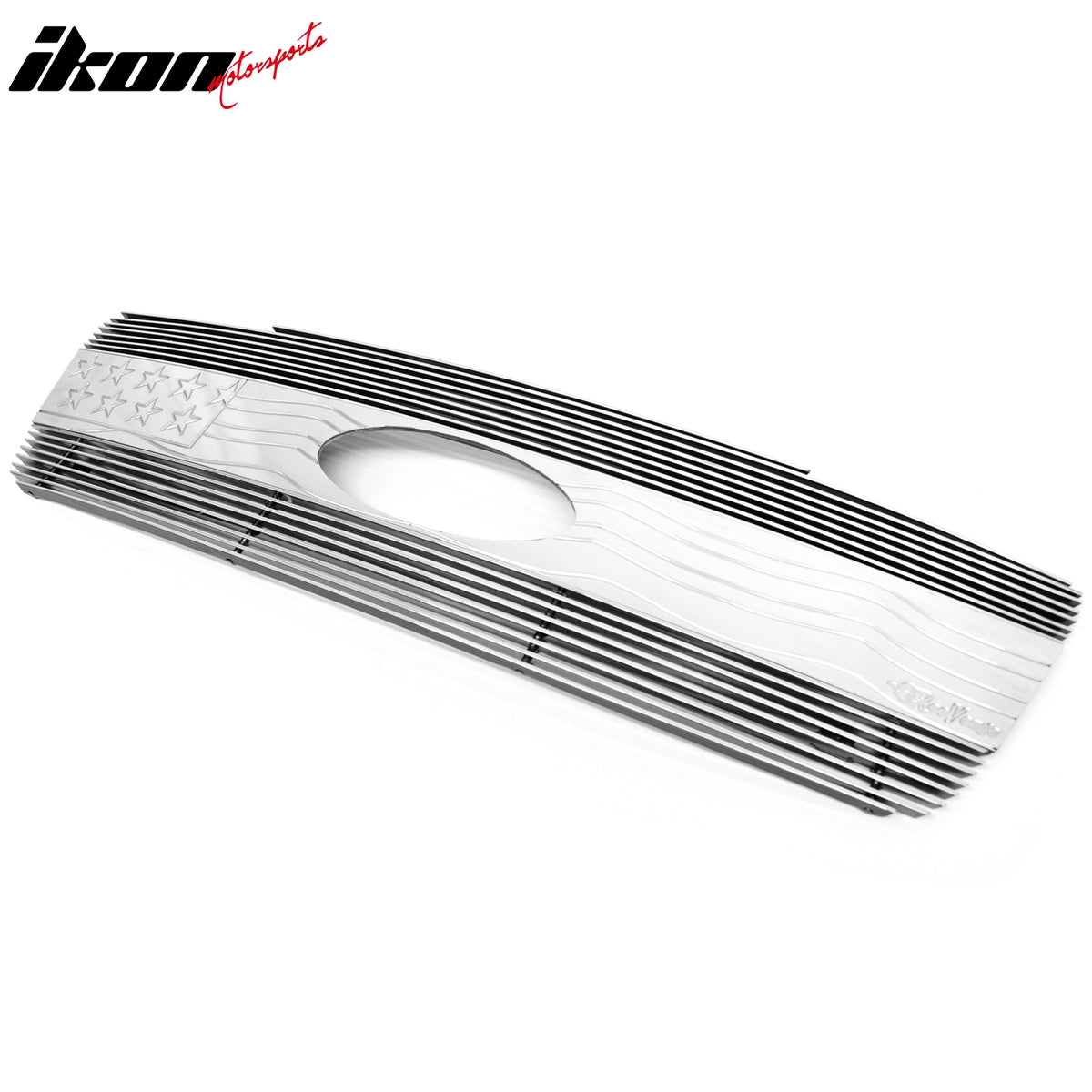 Fits 2004-2008 Ford F-150 Front Bumper Hood Grille Grill Cover Chrome W/ Stripes