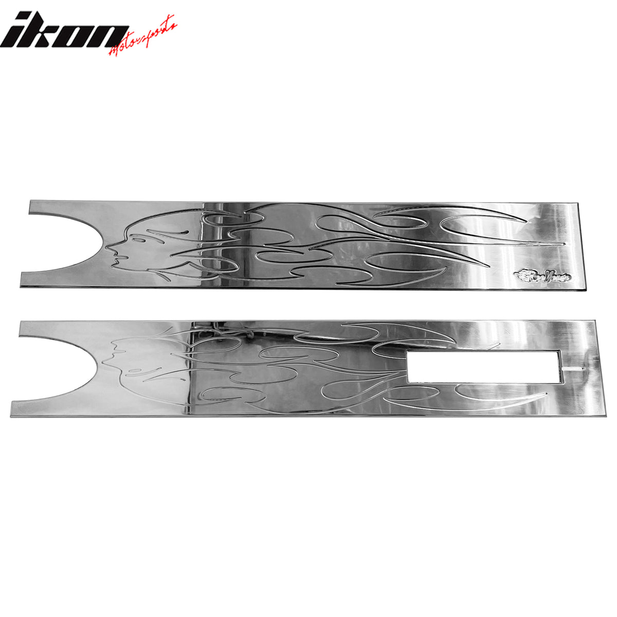 For 04-08 Ford F-150 Chrome Rear Tailgate Panel Applique Flame - Billet Style