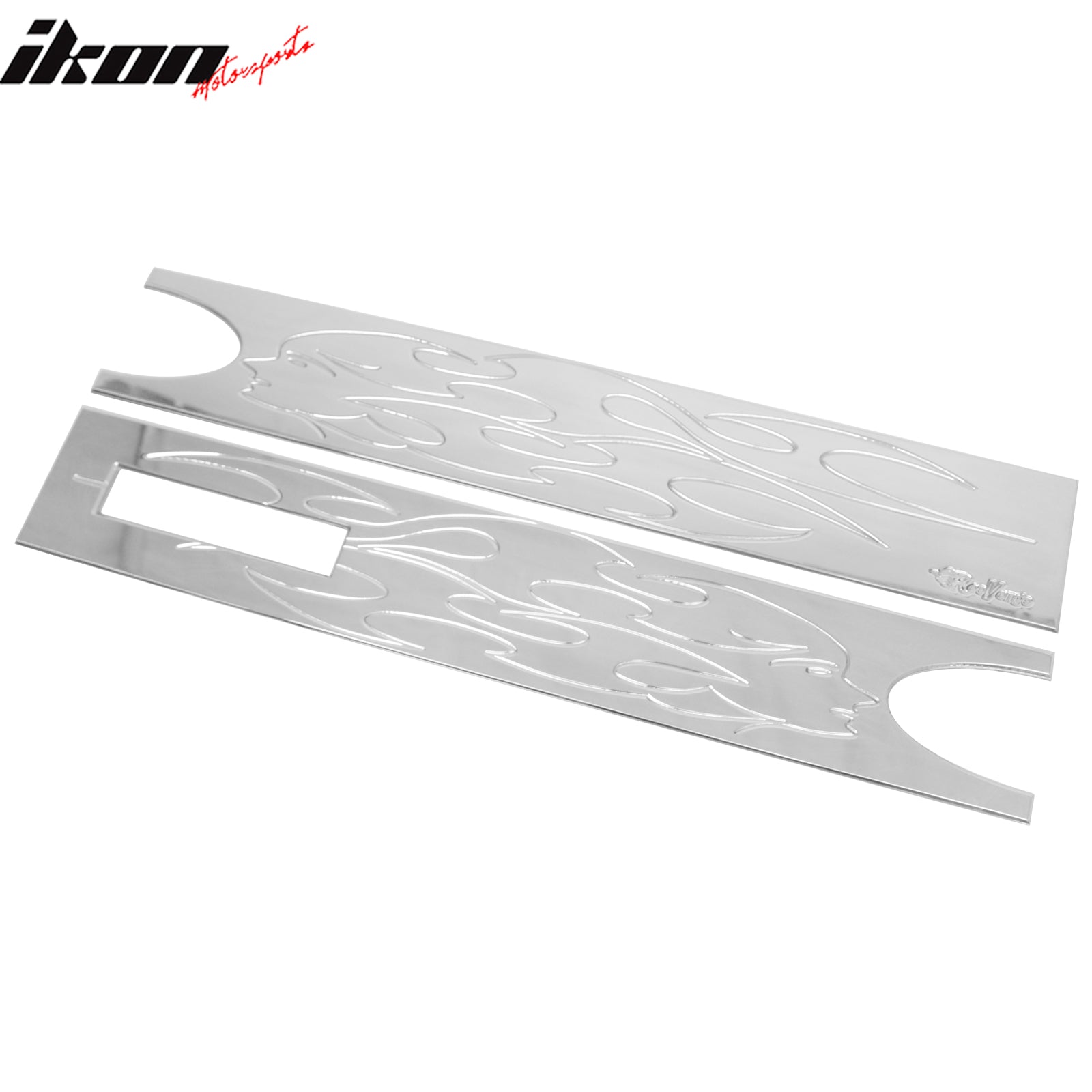 For 04-08 Ford F-150 Chrome Rear Tailgate Panel Applique Flame - Billet Style