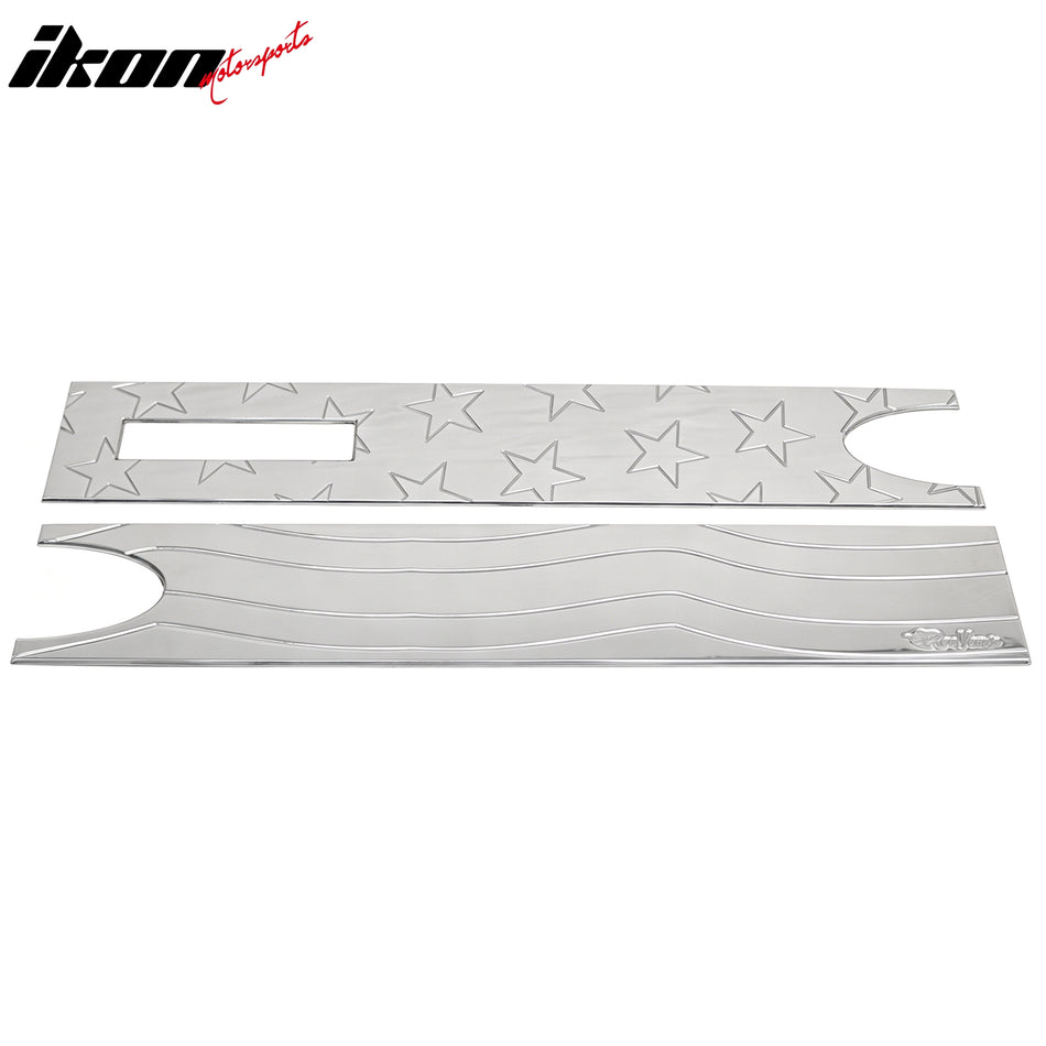 2004-2008 Ford F150 Chrome Billet Style Rear Tail Gate Panel Applique Flame 2PCS