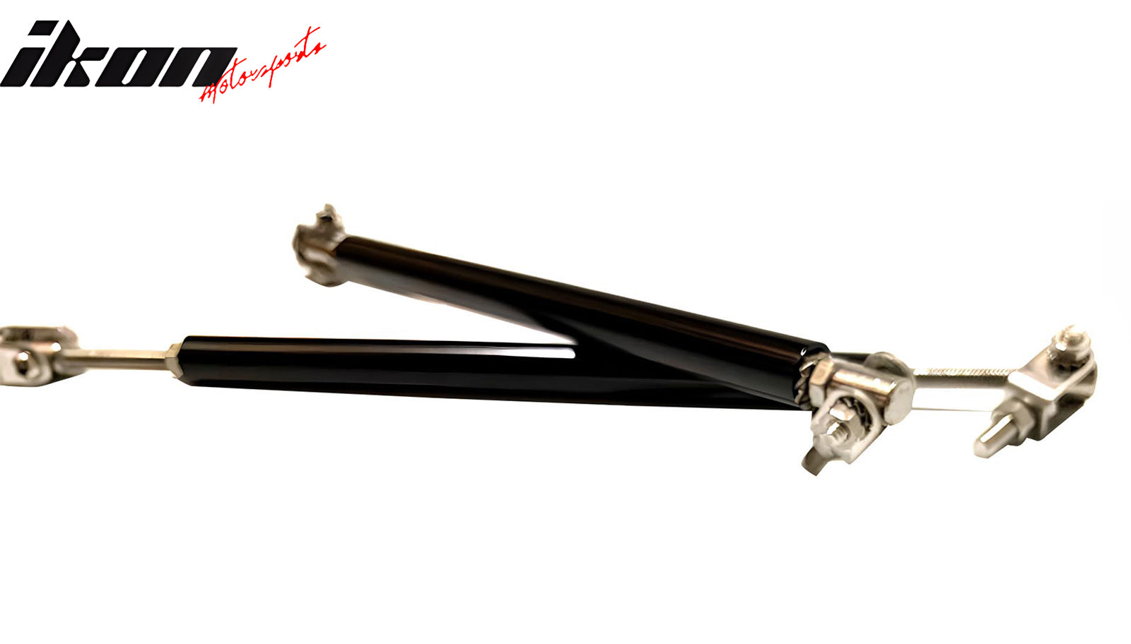 Universal Adjustable 7''- 9'' Front Bumper Lip Spoiler Splitter Strut Rods Black