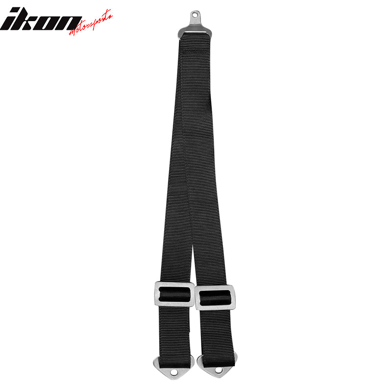 Universal Black 2" 5th Cam-lock Seat Belt Harness Nylon
