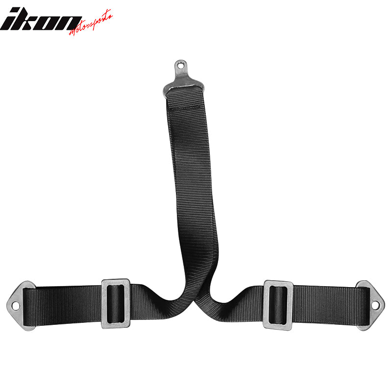 Universal Black 2" 6th Cam-lock Seat Belt Harness Nylon