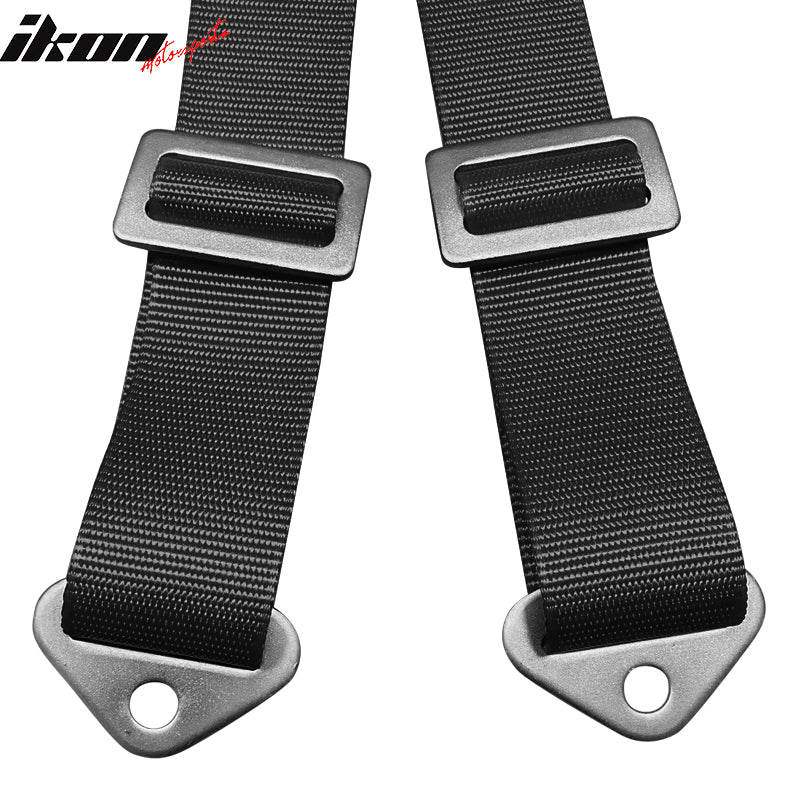 6th Cam-lock Racing Harness Seat Belt 2" Wide Nylon Black Go-kart UTV ATV