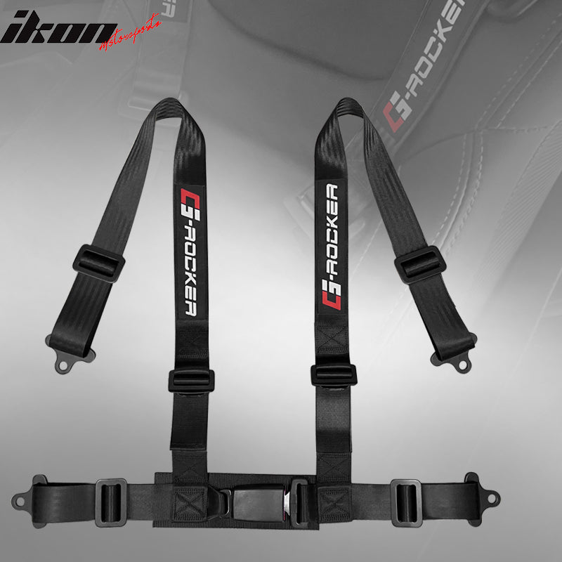Universal 4 Point Buckle Black Racing Harness Racing Seat Belt Nylon