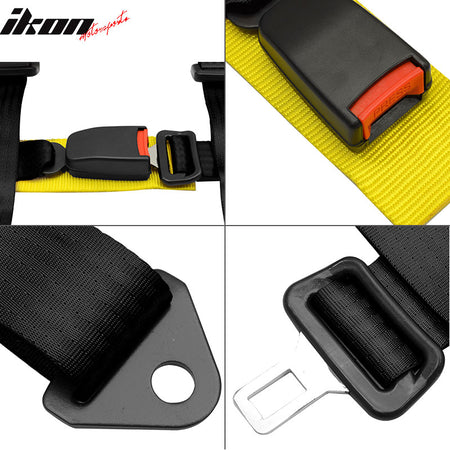 Black Color 4 Point Racing Seat Belts Harness Universal 2PC