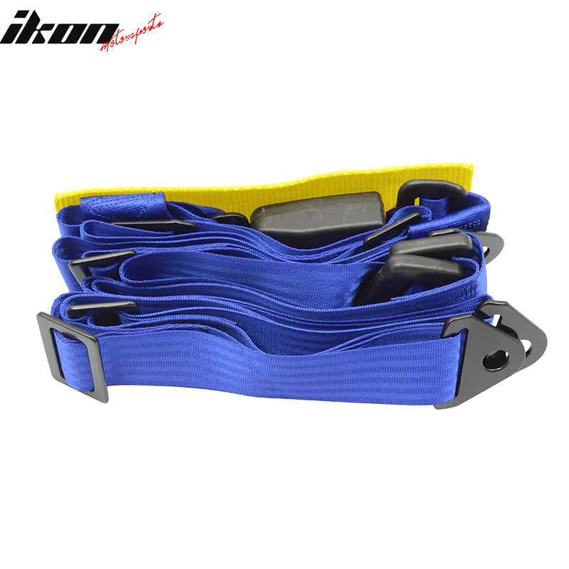 4 Point Racing Seat Belts Shoulder Strap Harness Blue Universal 2PCS Pair