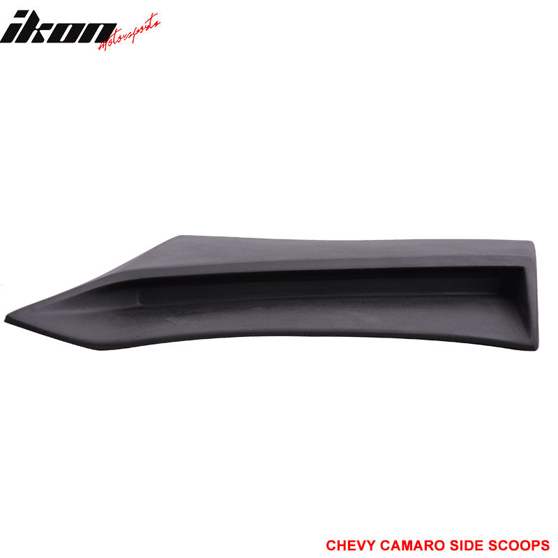 Fits 10-15 Chevy Camaro Xenon Style Side Rear Fender Vent Scoop Unpainted PU 2PC
