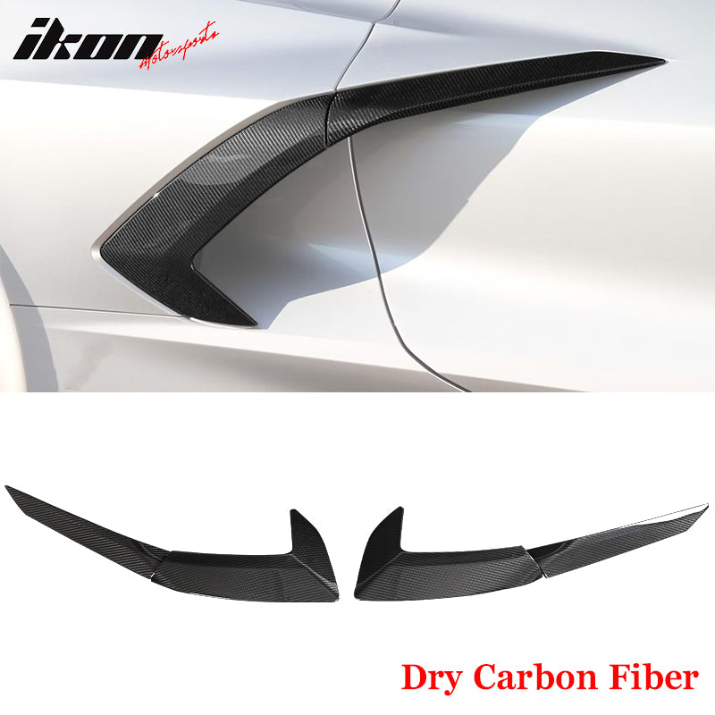 2020-2025 Chevy Corvette Gloss Black Fender Door Vent Dry Carbon Fiber