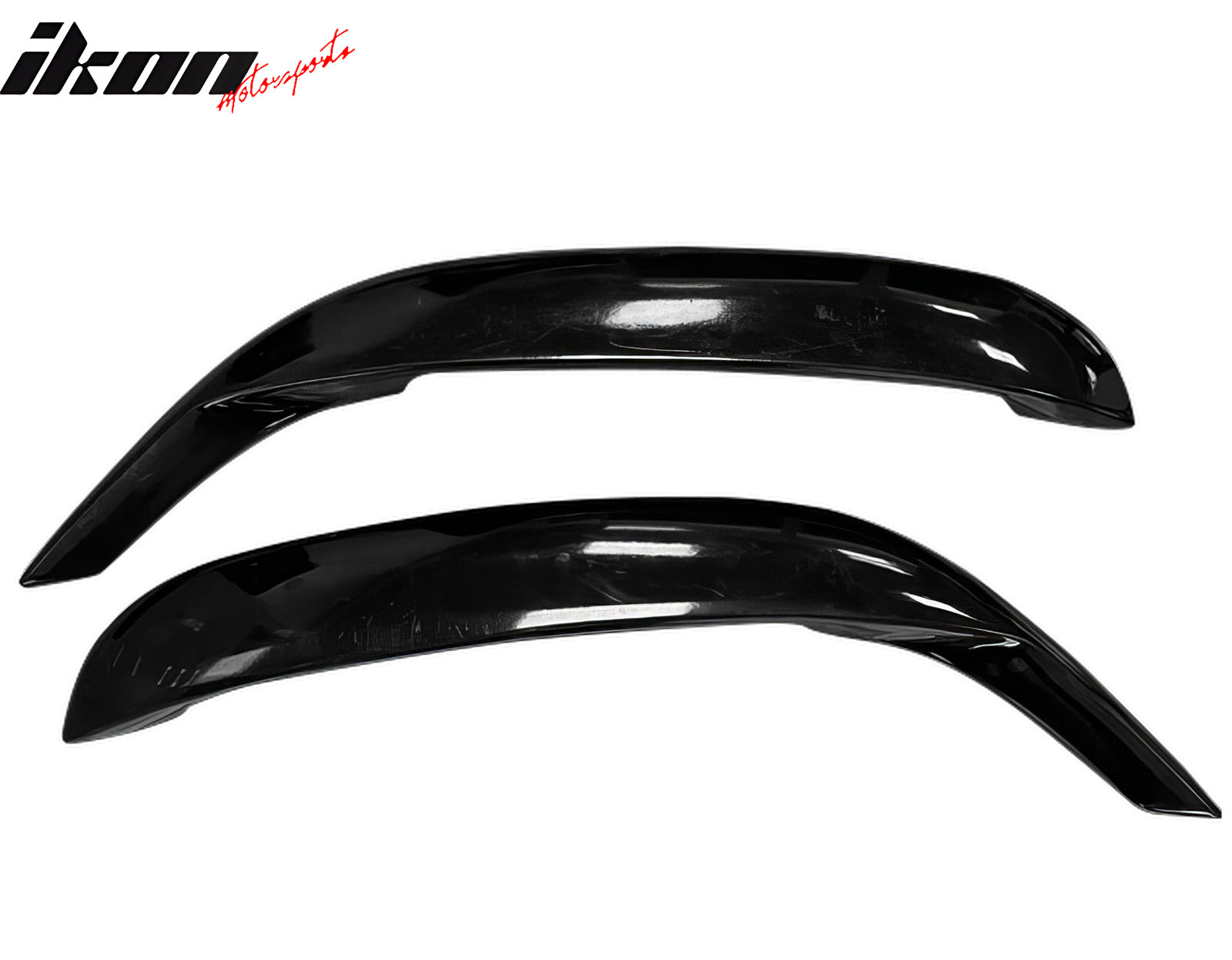 Fits 11-23 Dodge Charger IKON1 Style Front Door Side Fin Vents Gloss Black ABS