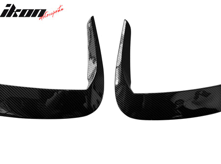 Fits 11-23 Dodge Charger IKON2 Style Side Fin Vents Cover Carbon Fiber Print ABS