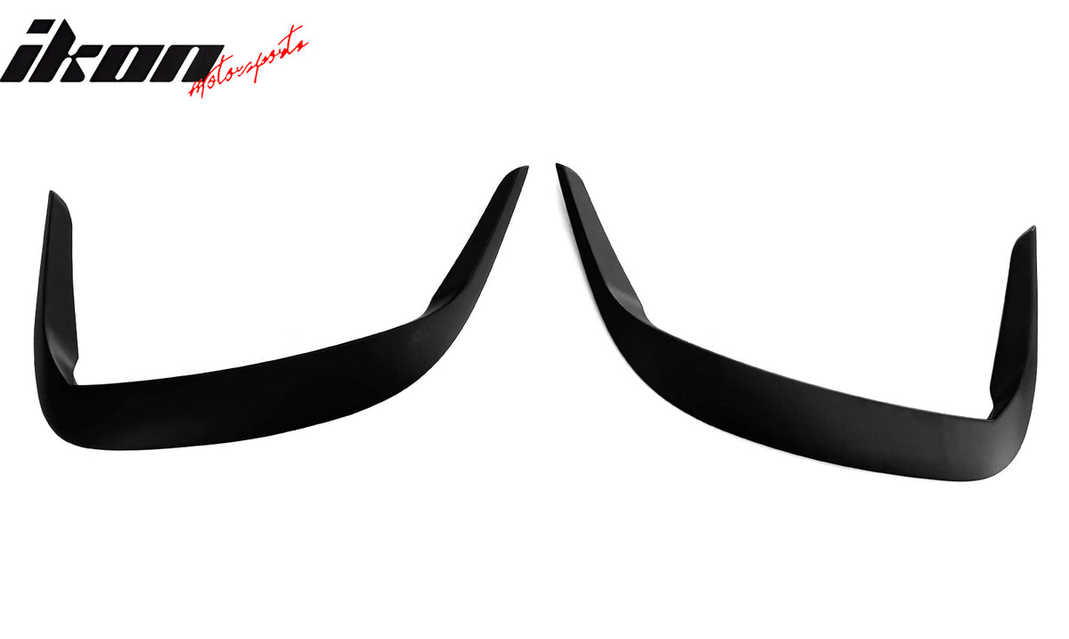 IKON MOTORSPORTS, Side Fin Vents Compatible With 2011-2023 Dodge Charger, IKON2 Style Matte Black ABS Front Fender Door Side Scoops Air Vent Cover Trim Pair