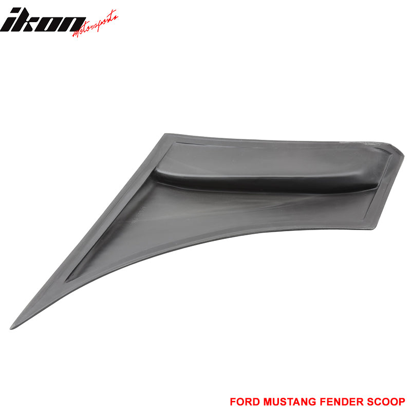 Fits 05-09 Ford Mustang Fender Scoop Unpainted Black- PU