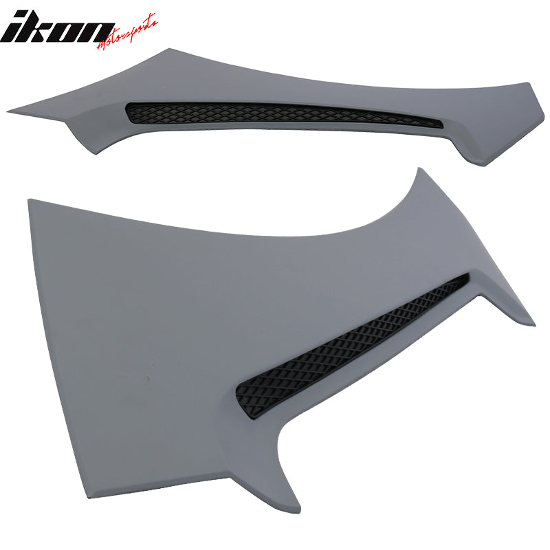 Fits 15-21 Ford Mustang GT350 Style Front Side Fender Scoops Trim Unpainted PP