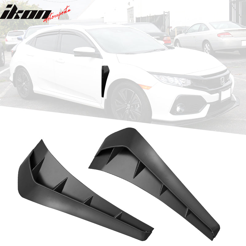 Fits 16-21 Honda Civic 10th Gen TR Style Unpainted PP Side Fender Air Vents