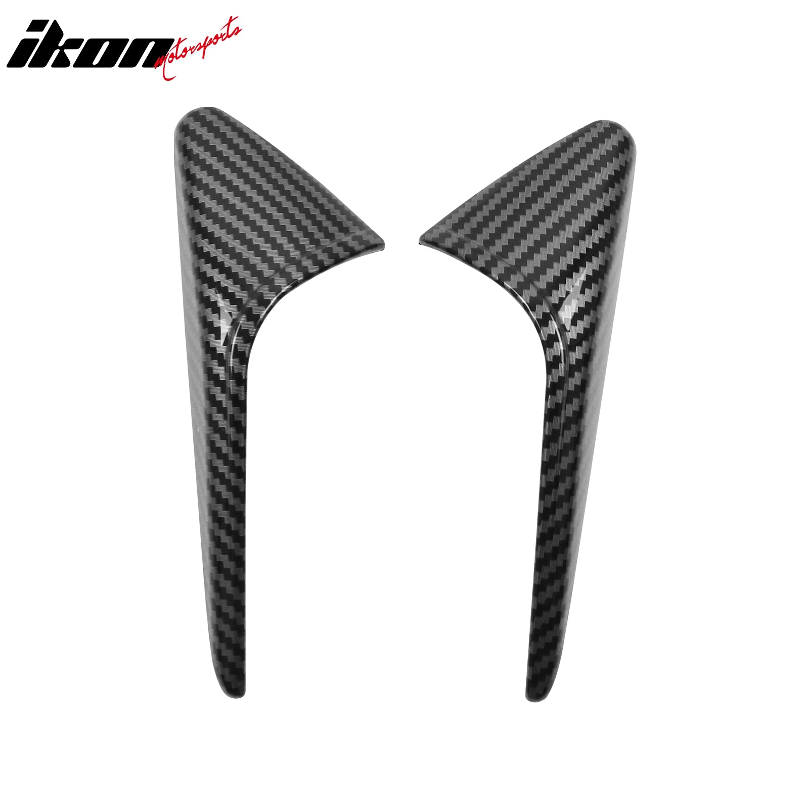 Fits 24-26 Tesla Model 3 & 26 Y Carbon Fiber Print Side Camera Flank Cover Trim