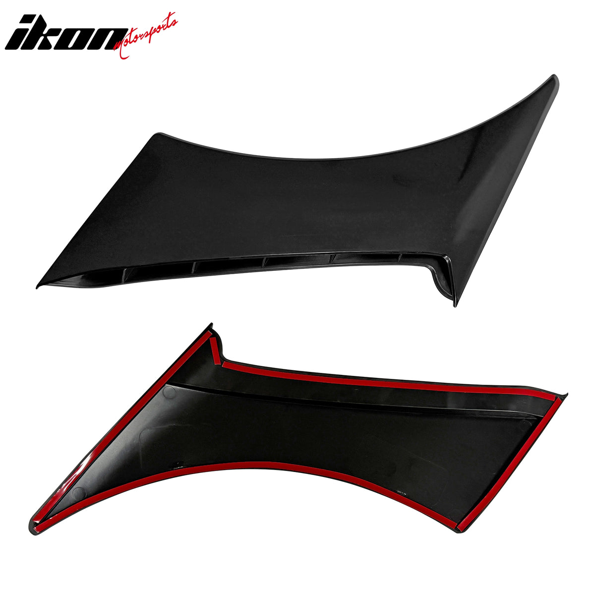Fits 15-23 Ford Mustang GT350 Style Side Fender Trim Gloss Black Vent ABS 2PCS