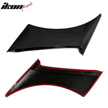 Fits 15-23 Ford Mustang GT350 Style Side Fender Trim Gloss Black Vent ABS 2PCS