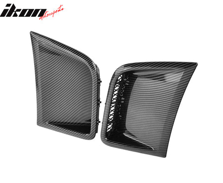 IKON MOTORSPORTS Front Bumper Side Air Vent, Compatible with 2008-2014 Subaru Impreza WRX, Carbon Fiber Print ABS RH LH Left Right Driver Passenger Side Bumper Corner Cover Exterior Accessories 2PCS