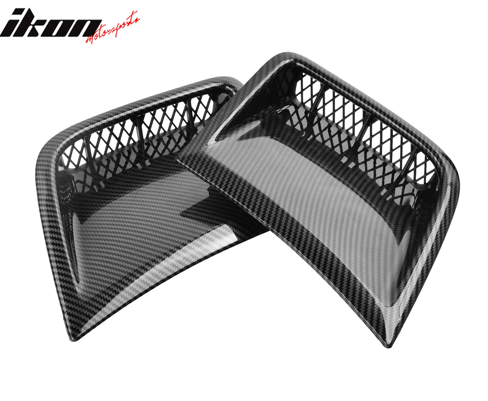 Fits 08-14 Subaru Impreza WRX Front Bumper Air Vent Cover Carbon Fiber Print 2PC