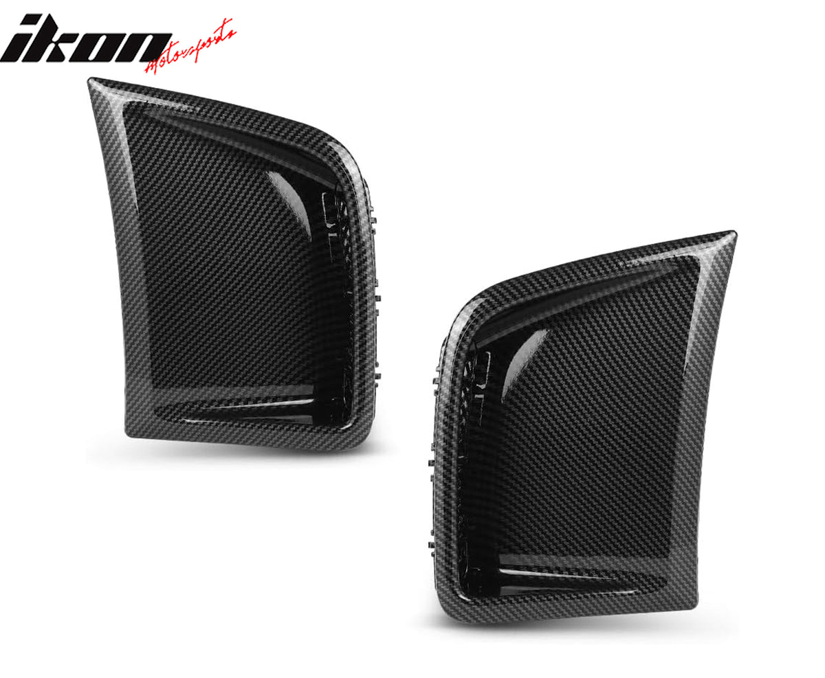 Fits 08-14 Subaru Impreza WRX Front Bumper Air Vent Cover Carbon Fiber Print 2PC