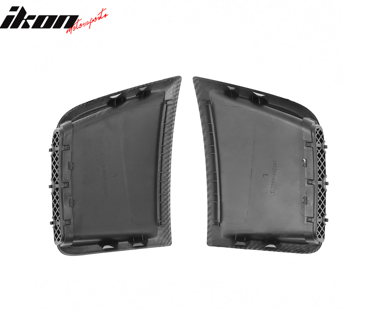 Fits 08-14 Subaru Impreza WRX Front Bumper Air Vent Cover Carbon Fiber Print 2PC
