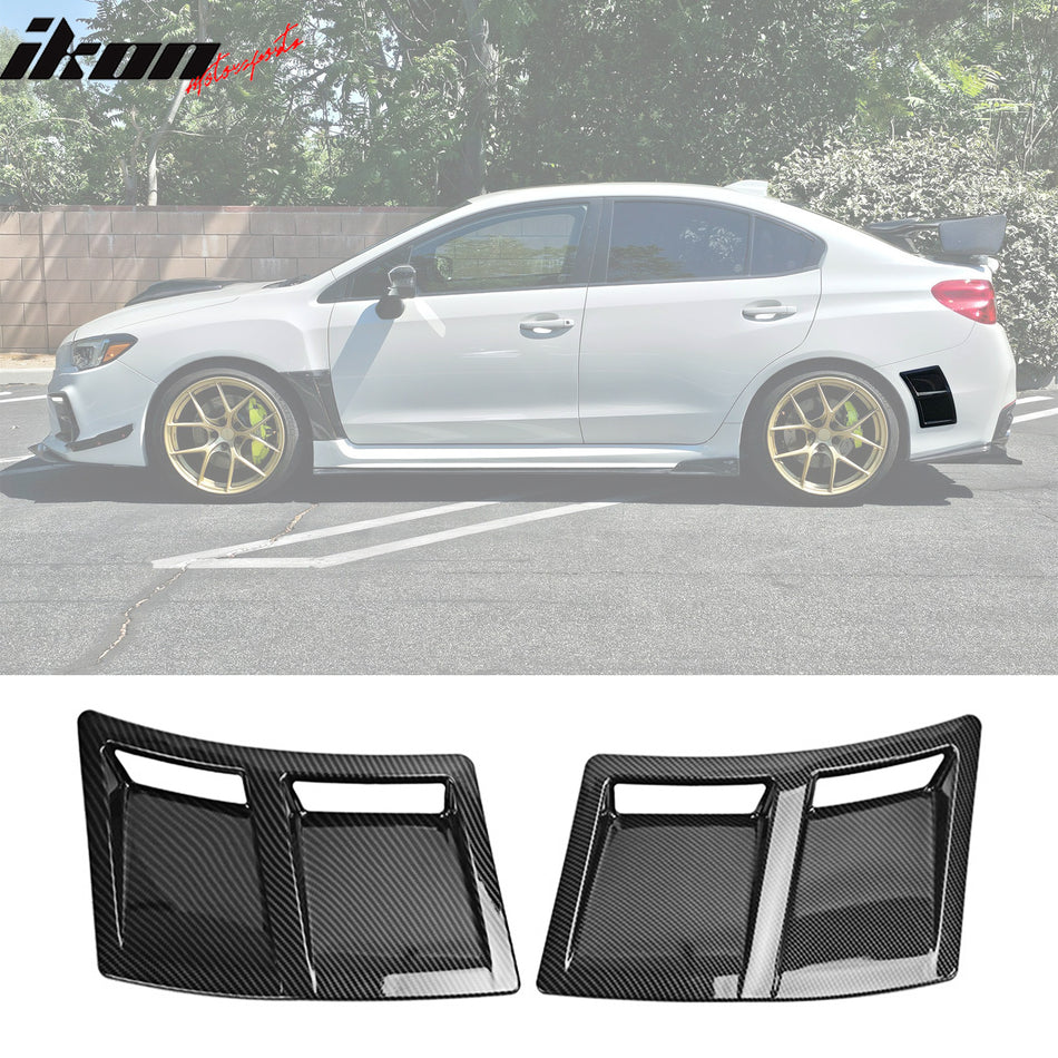 2015-2021 Subaru WRX STI Carbon Fiber Print Rear Bumper Air Vent ABS