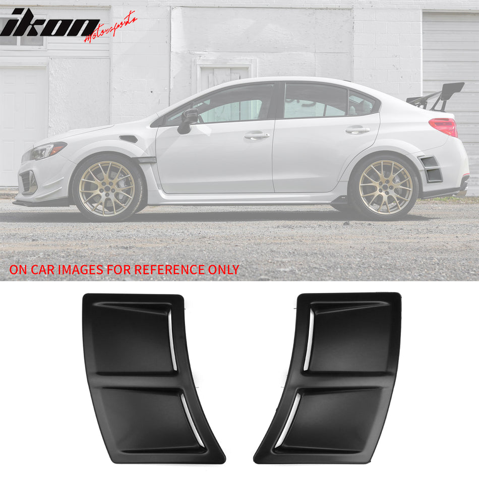 2015-2021 Subaru WRX STI Matte Black Rear Bumper Side Air Vent ABS