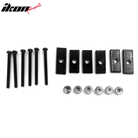 IKON MOTORSPORTS Front Upper Grille, Compatible with 2004-2006 Nissan Maxima, Chrome Aluminum Replacement Front Bumper Hood Grill, 2PCS