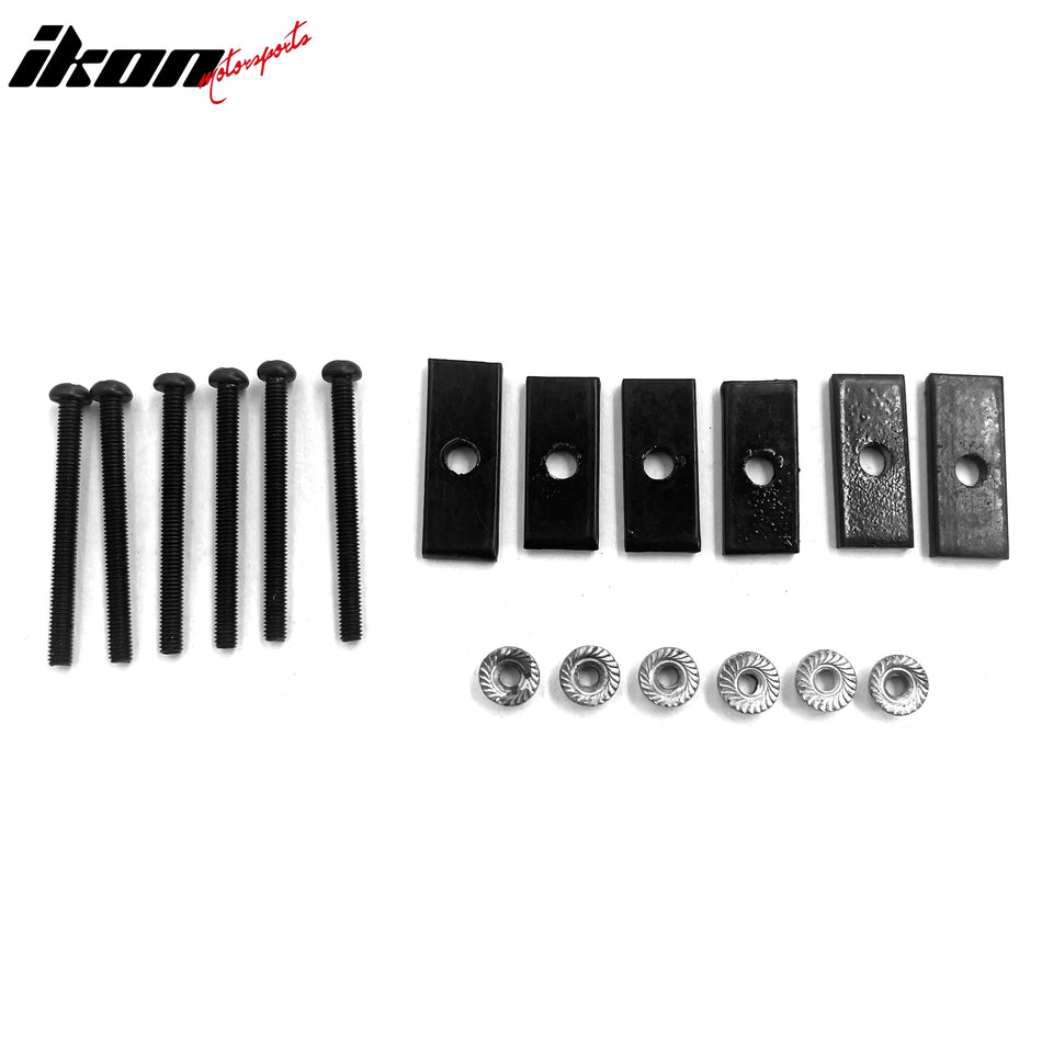 IKON MOTORSPORTS Front Upper Grille, Compatible with 2004-2006 Nissan Maxima, Chrome Aluminum Replacement Front Bumper Hood Grill, 2PCS