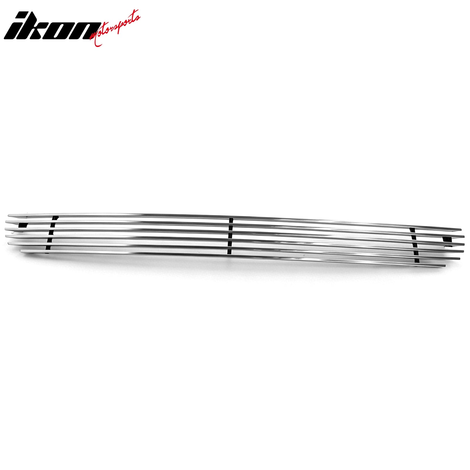 IKON MOTORSPORTS Front Lower Grille, Compatible with 1999-2004 Ford Mustang, Chrome Aluminum Billet Style Replacement Front Bumper Hood Grill, 1Piece
