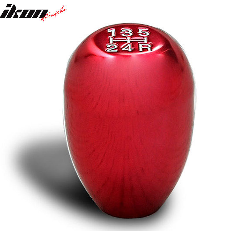 Red Aluminum MT M8X1.25 Gear Shift Shifter Knob 5 Speed JDM Emblem