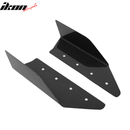 Universal Angle Style Black Side Skirts Rocker Panel Extension Dry Carbon Fiber