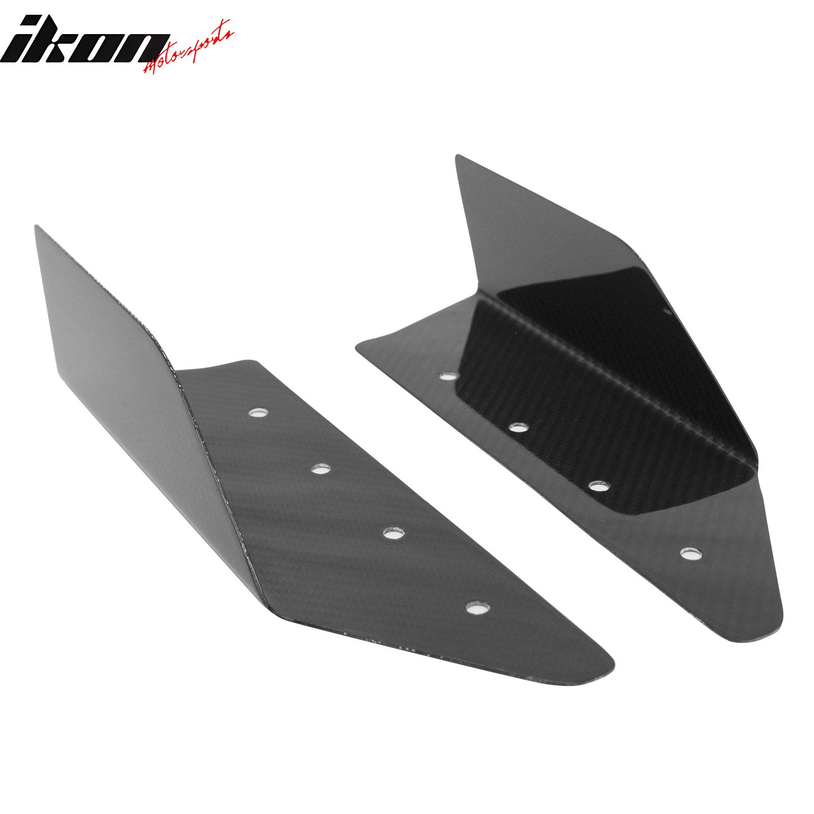 Universal Angle Style Black Side Skirts Rocker Panel Extension Dry Carbon Fiber