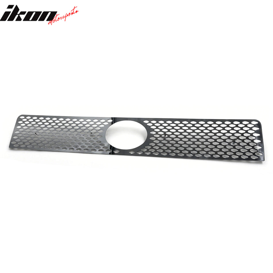 IKON MOTORSPORTS Front Upper Insert Grille, Compatible with 2004-2006 Scion xB, Oval Mesh Style Chrome Replacement Front Bumper Hood Grill 1PC