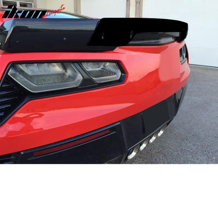 IKON MOTORSPORTS Universal 40" Gurney Flap, Black Rear Deck Spoiler Wickerbill Gurney Flap Wicker Bill With Hardware Kit Bodykits, Universal fit for Most Cars Sedan Coupe Hatchback Wagon