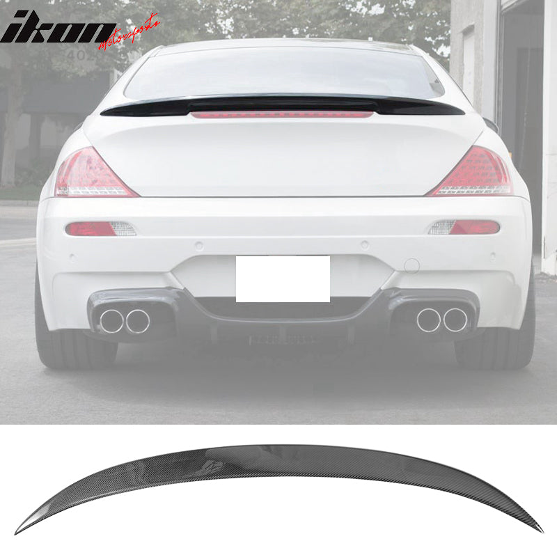 2004-2008 BMW E63 6 Series V Style Carbon Fiber Black Trunk Spoiler