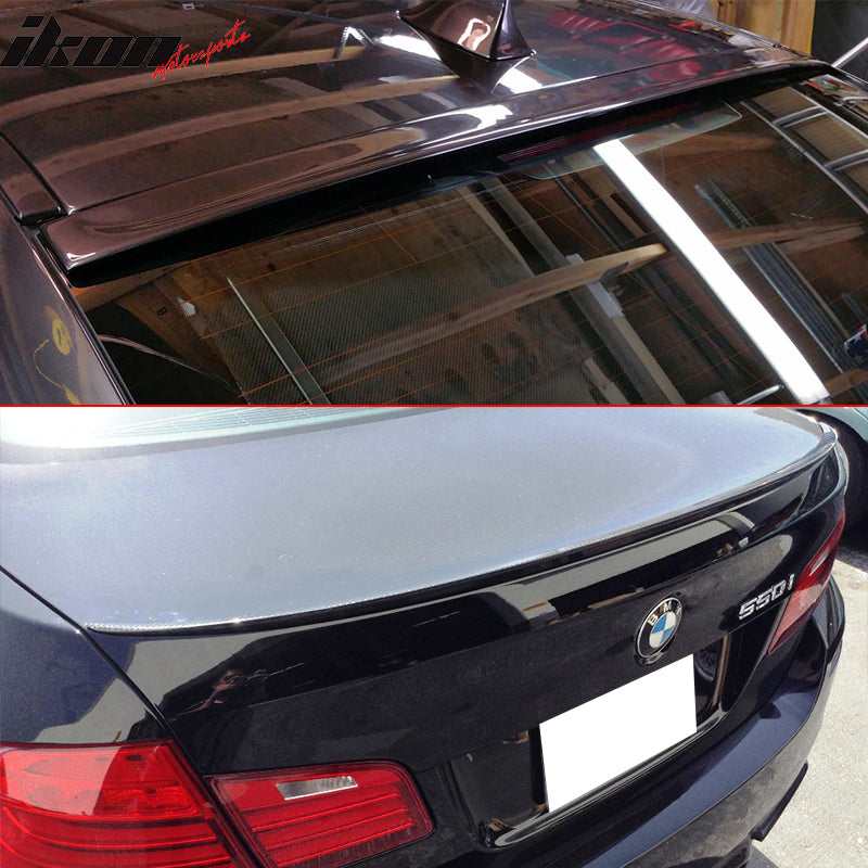 Compatible With 2011-2016 BMW F10 5-Series 4Dr Sedan CF 3D Type Roof + M5 Trunk Spoiler Wing