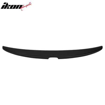 IKON MOTORSPORTS, Trunk Spoiler Compatible with 2008-2012 Honda Accord Sedan 4-Door, OE Style Unpainted Black PU Polyurethane Plastic Rear Trunk Lid Spoiler Wing Lip