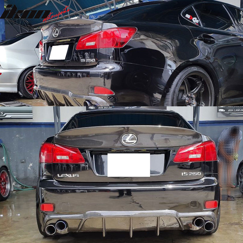 FOR 2006-13 LEXUS IS250 IS350 ISF RT STYLE CARBON FIBER TRUNK FOR 2006-13 LEXUS IS250 IS350 ISF RT STYLE CARBON FIBER TRUNK
